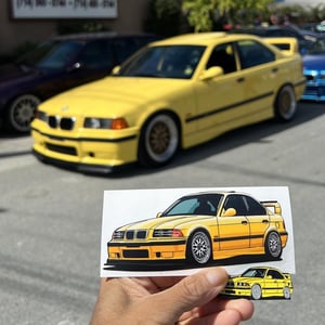 Image of KUWTB Kustoms E36 M3 Dakar Yellow by @E36.M345