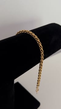 Image 3 of Gold Rope Chain Bracelet