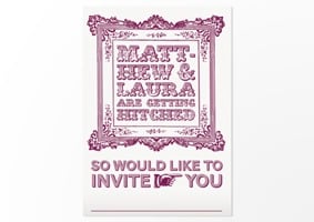 Image of 60 Retro wedding invites and envelopes