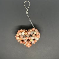 Image 1 of Plum Blossom Jasper Heart Keychain