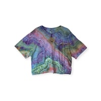 Image 1 of XL Crop Tee in Muted Euphoria Geode Dye
