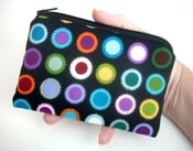 Image of  Bold Dots Coin Purse Padded Zipper Pouch Gadget Case ECO Friendly