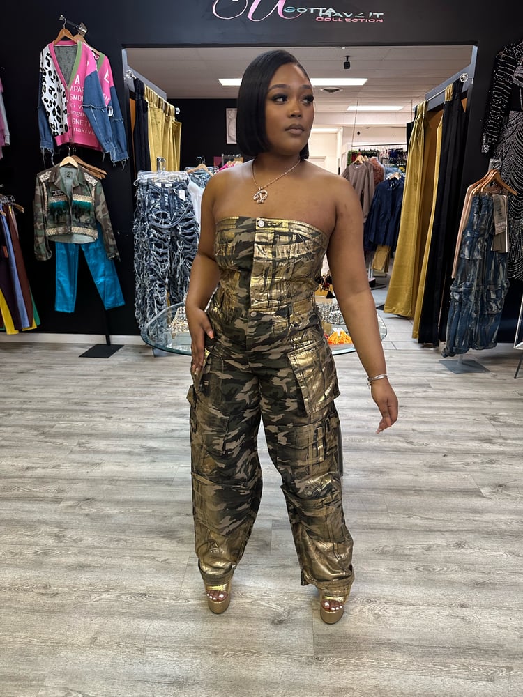 Image of Gold Rush Army Jumpsuit