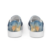 Image 3 of Celestial Constellation Night Sky Stars and Clouds Painting Men’s Slip-On Canvas Shoes