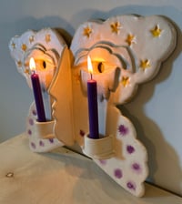 Image 1 of Butterfly face candle holder 