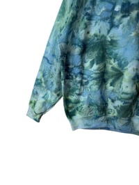 Image 4 of L Adult Crew Sweatshirt in Verdant Watercolor Ice Dye