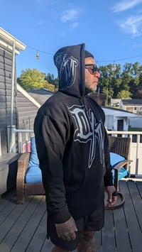 Image 2 of O/M Logo Hoodie - black