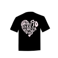 Image 1 of DALLAS STAR HEART TEE (BLK PINK)