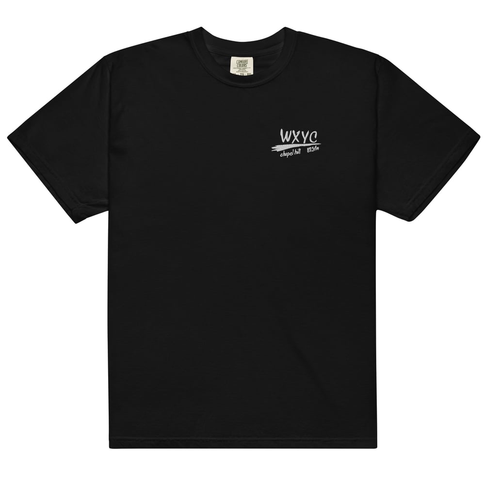 Image of Embroidered Slash Logo T-Shirt (Black and White)