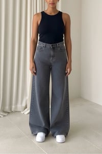 Image 1 of Jean Wide Leg gris