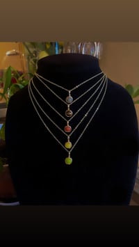 Image 2 of Gold Plated Gemstone Necklace