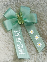 Image 2 of 4" pastel bows with bunny center 
