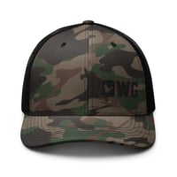 Image 1 of OWG - Branded Black Camouflage trucker hat