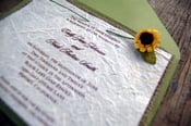 Image of Do It Yourself D-I-Y Rustic Burlap Sunflower Wedding Invitation Sage Envelope - Rustic Barn Wedding