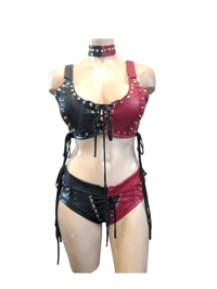 Image 1 of Harlequin red and black 3 piece set 