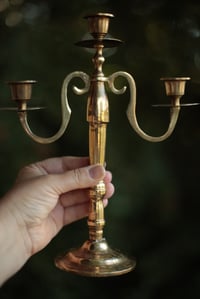 Image 1 of kleiner Leuchter, dreiflammig, Messing