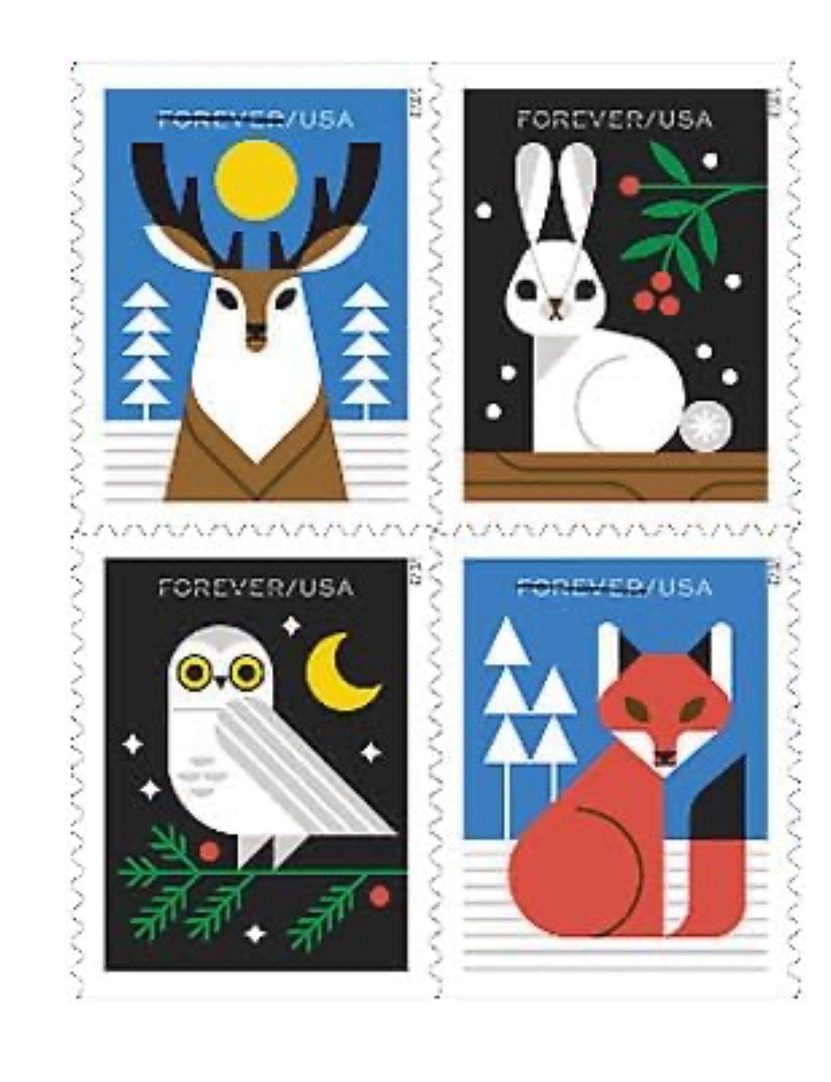 USPS Winter Wonderland Forever Stamps 5 Books (100 Stamps)