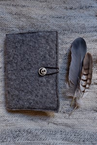 Image 1 of Harting Black Felt Book Cover - ‘Moon’