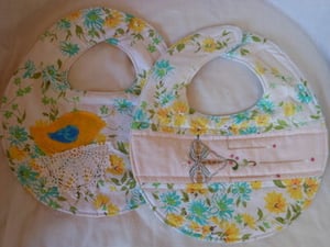 Image of Vintage Fabric Baby Bibs