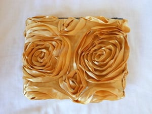 Image of Ribbon Rose Zippered Pouch