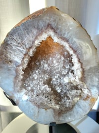 Image 1 of 12.7lb Agate XL Rough Edge Geode Crystal with Custom Stand 