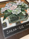 Custom Wedding Anniversary / Family Name/ Bouquet Carving