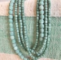 VINTAGE GLASS BEADED NECKLACE - SOFT GREEN