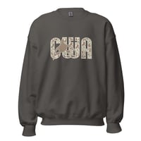 Image 2 of Christian Waterfowlers Branded Camo Brown Duck Unisex Sweatshirt