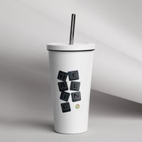 Image 1 of HEALING MODE Insulated tumbler with a straw
