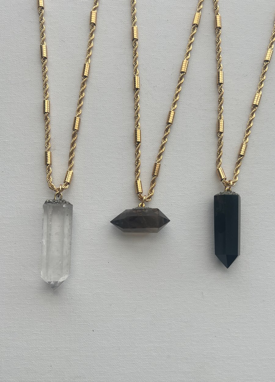 Image of 3 QKINGS • Crystal Rope Chain Necklace