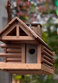 All Redwood Cedar Birdhouse Handmade