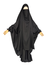 Image 4 of Sahabiyyat 2pc Black Set