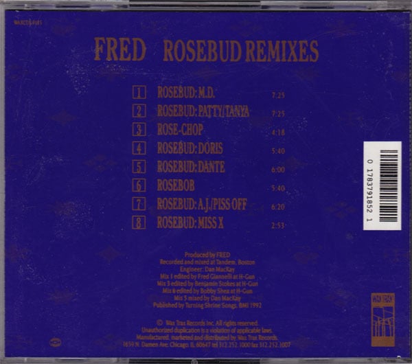 FRED Rosebud Remixes CD Single/Original Out Of Print-Rare