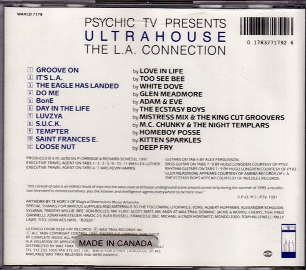 PSYCHIC TV Presents Ultrahouse CD/ Out Of Print-RARE!