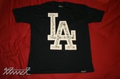 Image of Men's T-Shirt // Los Angelenos (Dodo-Dodgers) // White on Navy