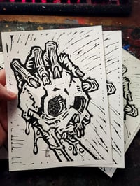 Image 1 of Yorick- lino print 5"x7"