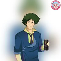 spike spiegel w/ guinness from cowboy bebop 