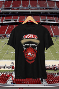 Image 2 of SF 49ers Skull Bandana Shirt