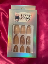 Nails - Short (Nude Glitter)