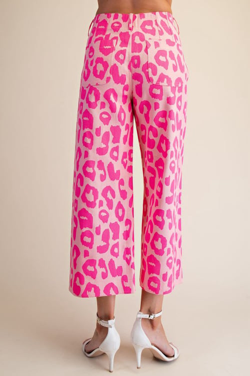 Image of  Pink Cheetah Greta Pants