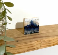 Image 2 of Tiniest Silver Sky Telegraph Pole Landscape on wooden block