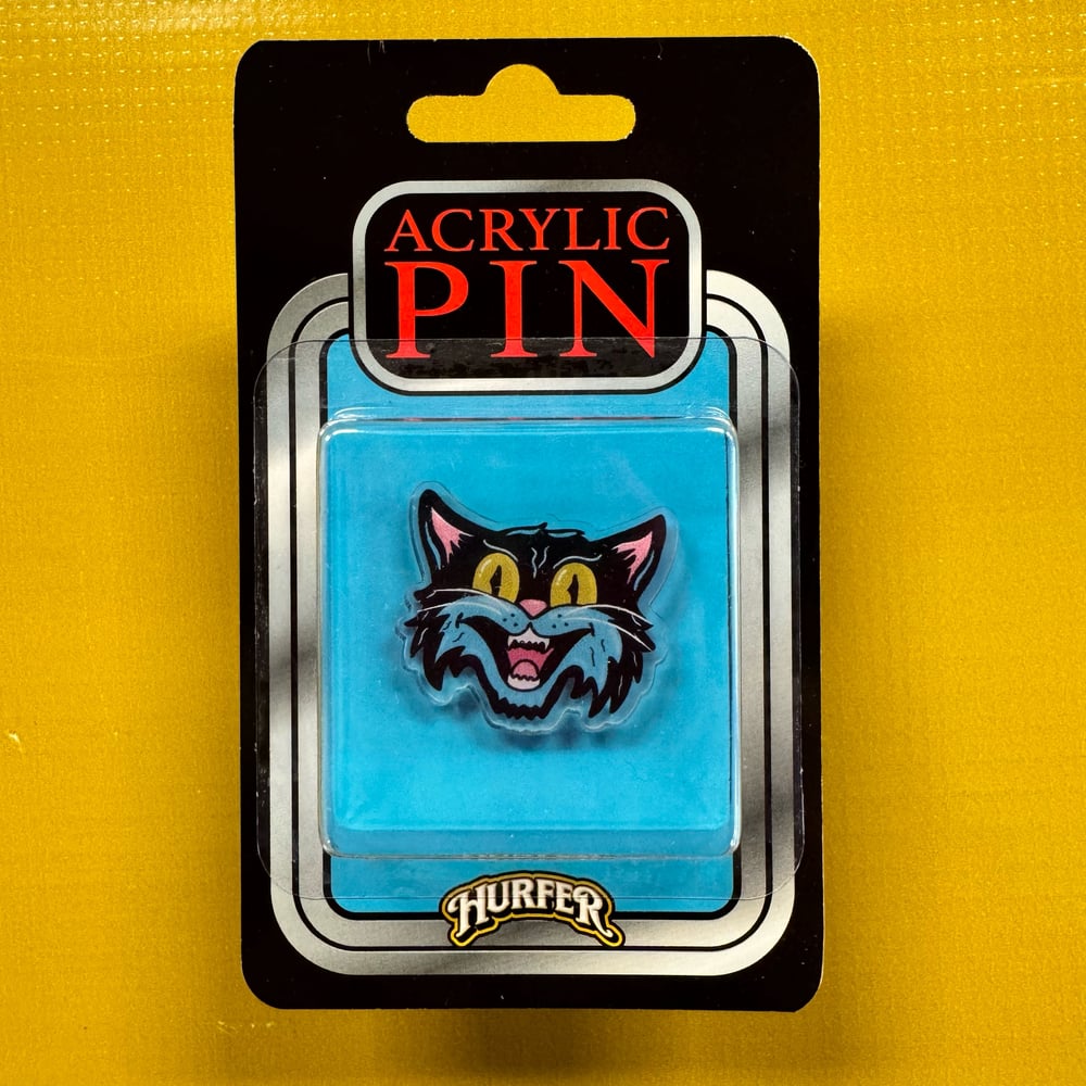 Cat Head- Acrylic Pin