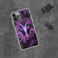 Image 4 of Dark Goth Baphomet Goat and Pentagram Clear Case for iPhone®