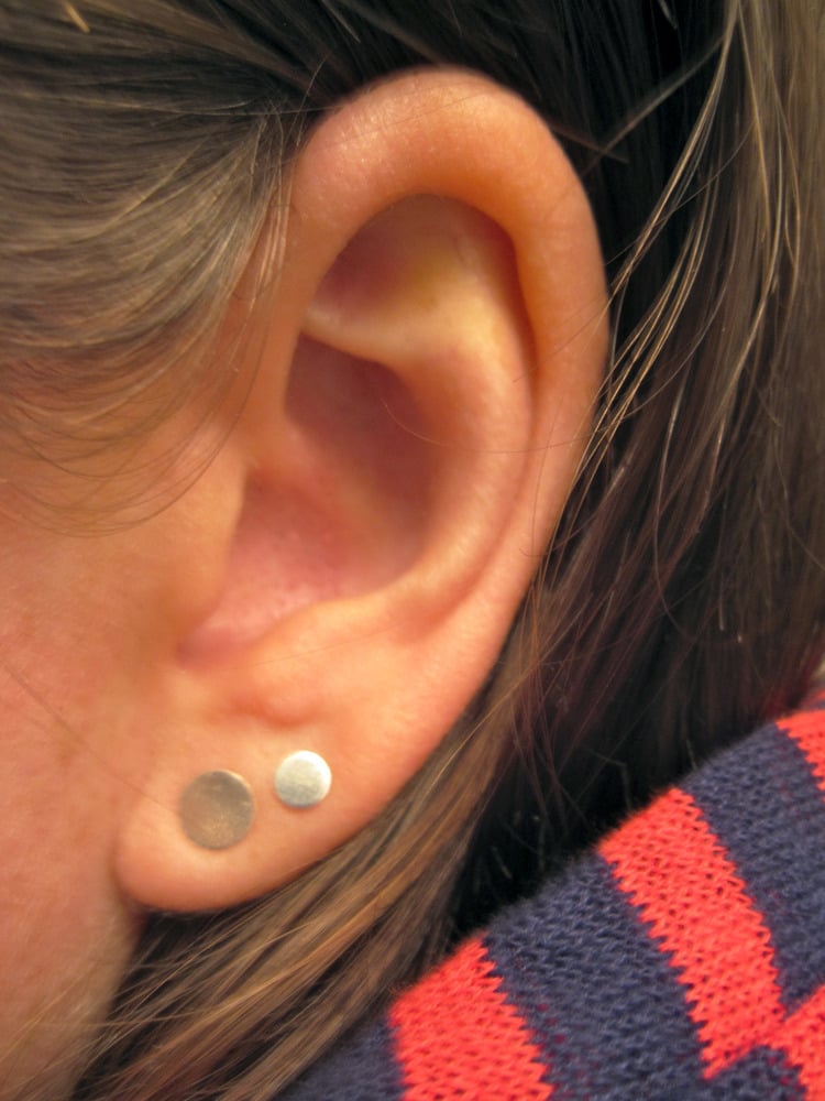 flat disk earrings