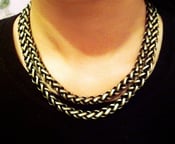 Image of Braided Brass Necklace with Adjustable Clasp