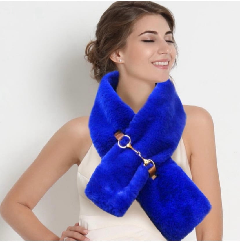 Image of Leather Pull Thru Scarf