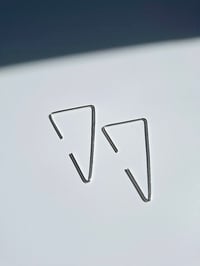 Image 1 of Silver triangle earrings