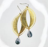 Image 3 of Eyelet + Gemstone Earrings