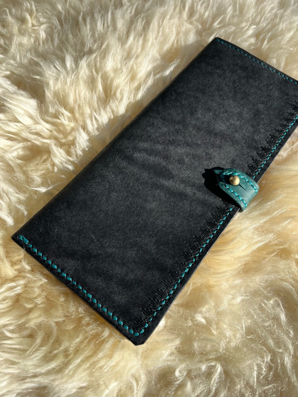 Image of Black/Ortensia Pueblo Long Wallet 