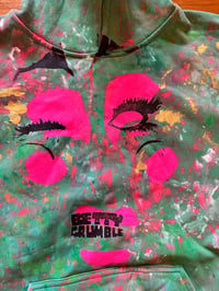 Image 2 of Tie Dye Hoodie in Green with Multiple Colours and Designs (XL)
